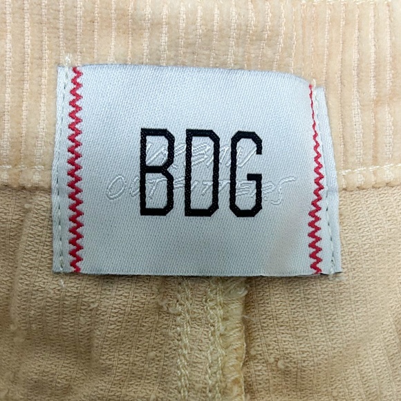 BDG Mango Pale Yellow Corduroy Carpenter Straight Leg Double Knee Panel Pant New - Picture 9 of 12